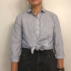 H&M LONG SLEEVE STRIPED BUTTON UP!